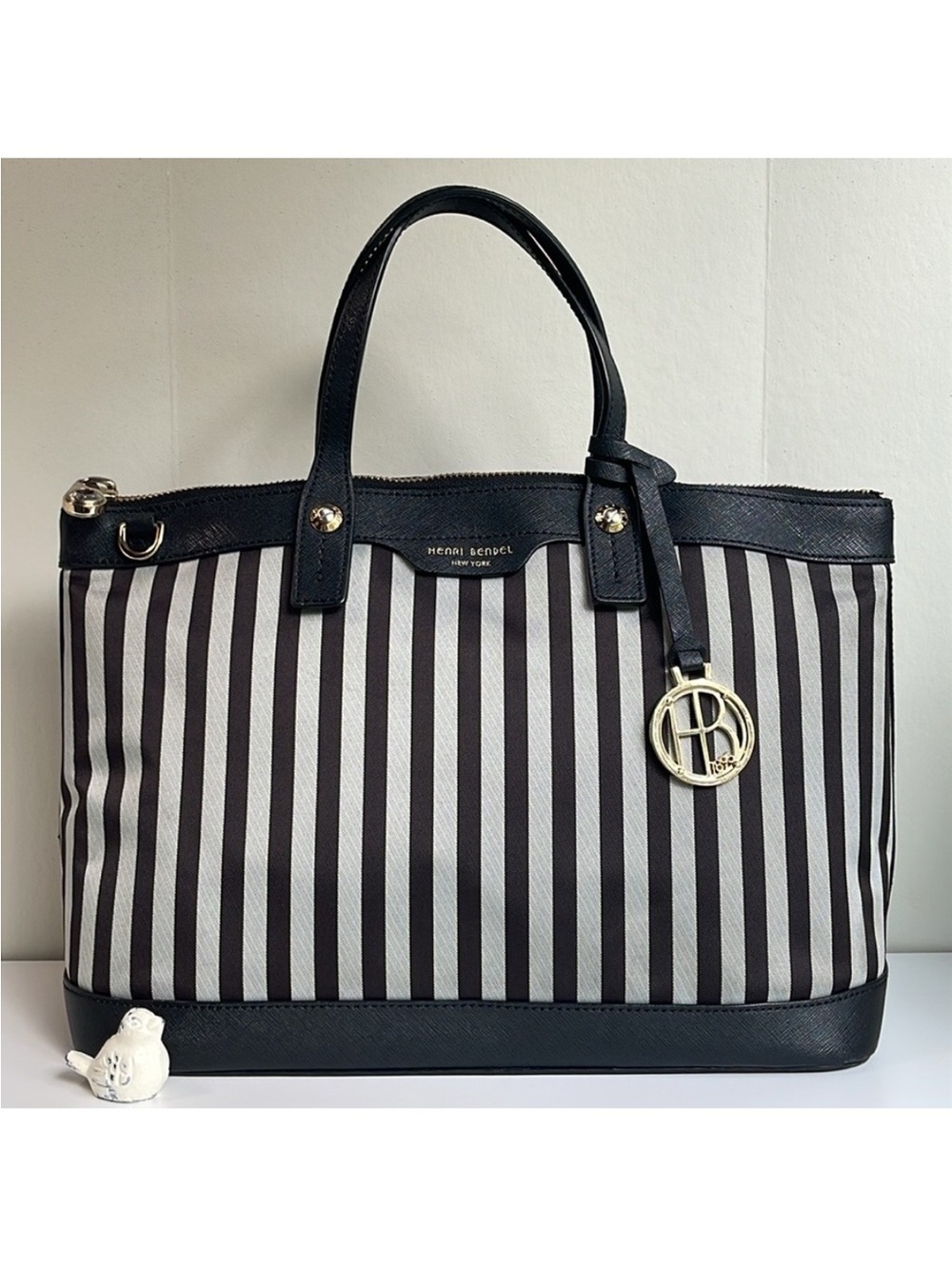 HENRI BENDEL Centennial Stripe Satchel Bag